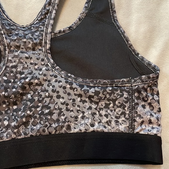 Small Grey/Black Printed Nike Sports Bra - Picture 5 of 6